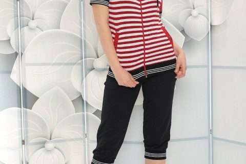3/4 -1637  2 piece red n black