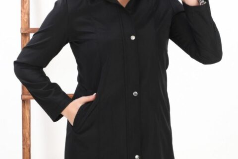Jacket with hood navy blue