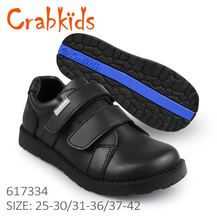 Crabkids School Shoes For Boys Black