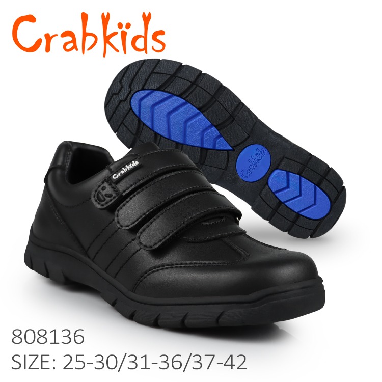 Crabkids School Shoes For Boys Black